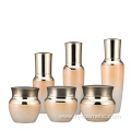 Wholesale round Gradient orange cosmetics electroplating glass bottle/jars with good price